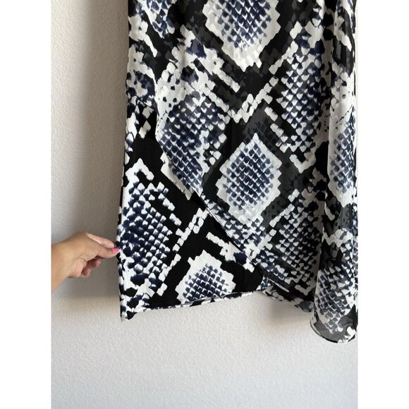 Cb Established 1962 Women’s Navy White  Sleeveless Animal Print Dress Size 6 NEW - Picture 6 of 13